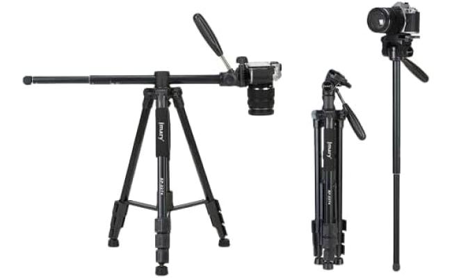 Jmary KP-2274 Horizontal Axis Multi-Functional Professional Tripod 1.67M - Black